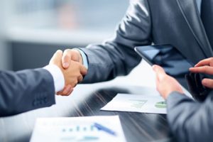 two people handshaking