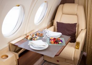 private jet rental interior