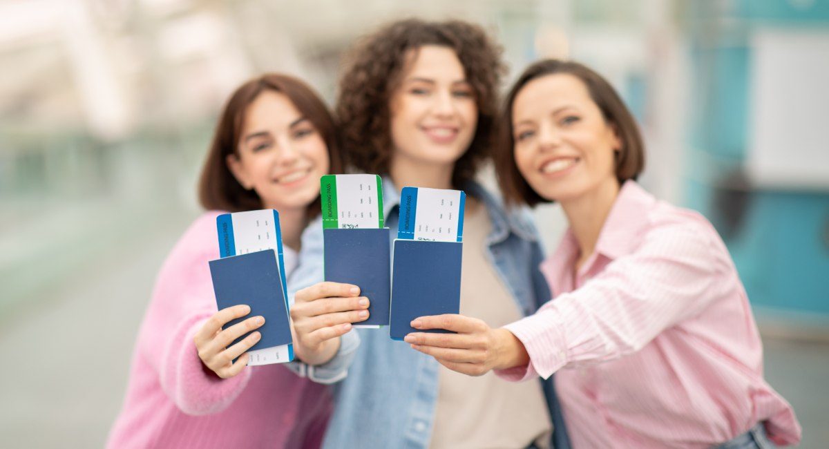 3 women heading for a business trip