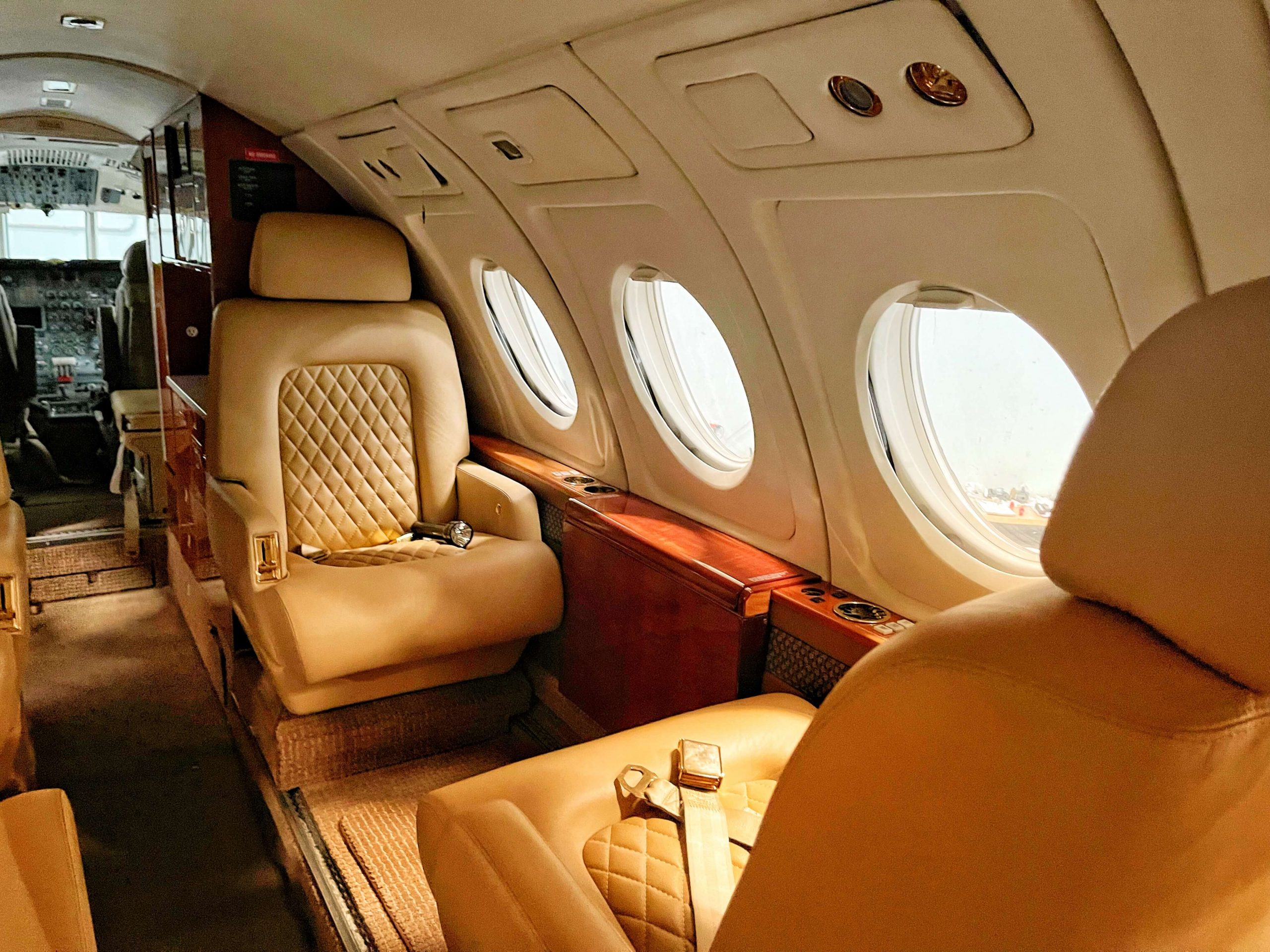 private jet cabin interior